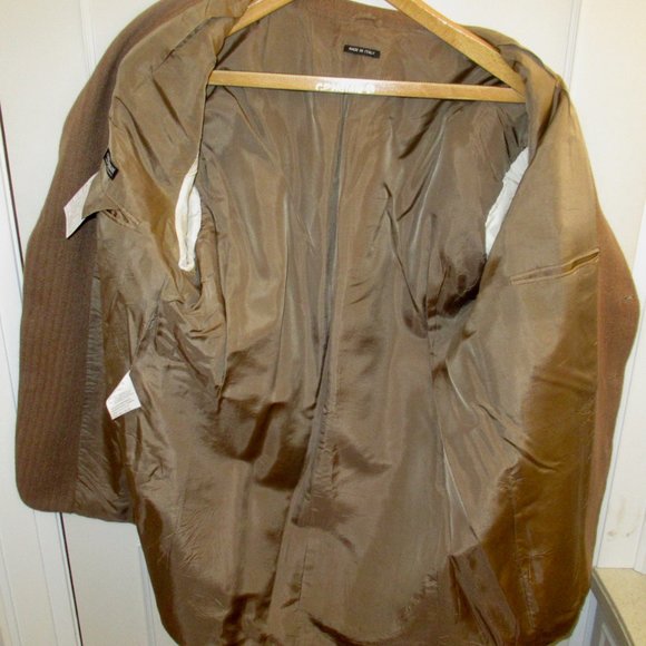 Armani Black Label Men's Light to Medium Brown Herringbone Blazer Size 38R - Picture 7 of 10